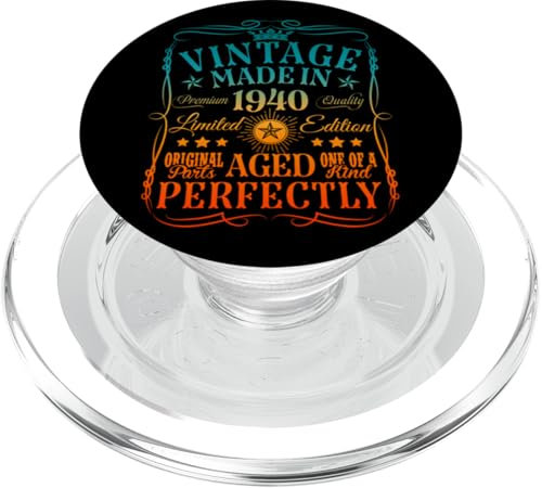 Vintage 85. Geburtstag Dekorationen Vintage 1940 85 Jahre alt PopSockets PopGrip für MagSafe