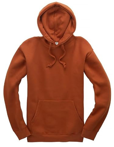 D&H CLOTHING UK Premium Adult Unisex Premium XS-6XL Pullover Heavy Blended Hooded Fleece Jumper Work Wear Sweatshirt Hoodies Top Plain BNW Unisex L RUST