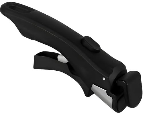 LUFEIS Removable Pan Handle, Universal Detachable Pot Handles, Anti-Scald Removable Handles, Detachable Cookware Handle Replacement for Pots, Pans & Grill Pans, Tool-Free Installation (Black)