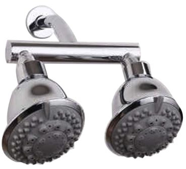 GDXLEYOR Ducha Doble con Válvulas de Cierre, 2 Duchas para Baño, Níquel Cepillado