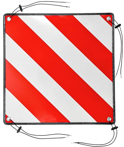 3in1 Warntafel für Italien UND Spanien + Portugal | Aluminium, 50x50cm, reflektierend | Für Fahrradträger/Heckträger, Wohnmobil