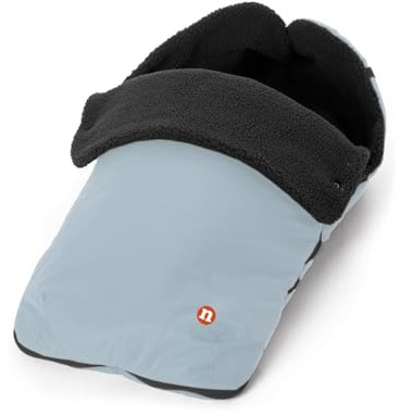 Out'n'About Fleece-Fußsack – warm gefütterter Kinderwagen-Einsatz mit herausnehmbarer, regenfester Vorderseite – verwandelt sich in Sitzeinlage – Rocksalt Grey