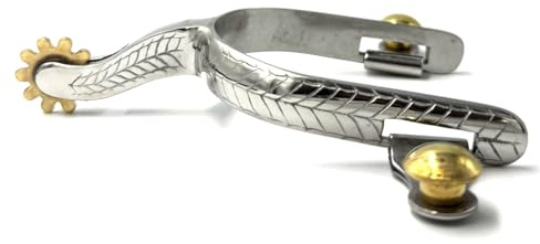 Equine Smile ES1004 Western Reitsporen Sonnenrad Kupfer Rowel Flechtmuster Edelstahl
