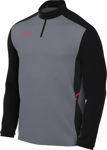 Nike Academy Dri-Fit Men's Football Drill Top, Cool Grey/Black/Bright Crimson, HJ3783-066, XL