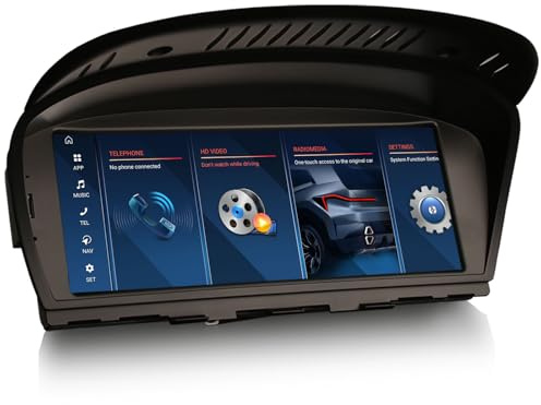 Qualcomm 8GB+128GB Android 15 Autoradio GPS Navi für BMW 3er E90 E91 E92 E93 5er E60 E61 6er E63 E64 CIC 8,8 HD IPS Bildschirm Bluetooth 5.1 CarPlay Android Auto WiFi 4G DAB+ DSP Canbus OEM iDrive