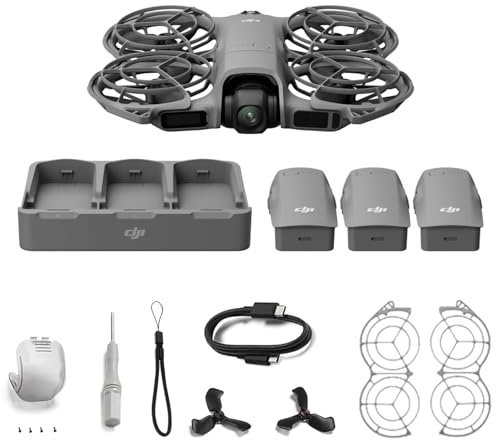 DJI Neo 2 Combo Fly More (drone singolo), drone 4K con fotocamera, decollo e atterraggio dal palmo, controllo con gesti (Neo 2 Combo)