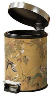 Poubelle Poubelle avec Couvercle réutilisable en Cuir Style Vintage for Salon poubelles de Cuisine