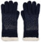 styleBREAKER warme Handschuhe mit Strass und Fleece, Winter Strickhandschuhe, Damen 09010010, Farbe:Midnight-Blue / Dunkelblau (One Size)