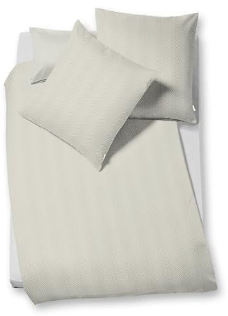 fleuresse Jade 453844, Mako-Damast-Bettwäsche-Set, 100% Baumwolle, Oeko-TEX® Standard 100 Zertifiziert, 135 x 200 cm inkl. 1 x 80 x 80 Kissenhülle, dezentes Muster, Fb. Linen