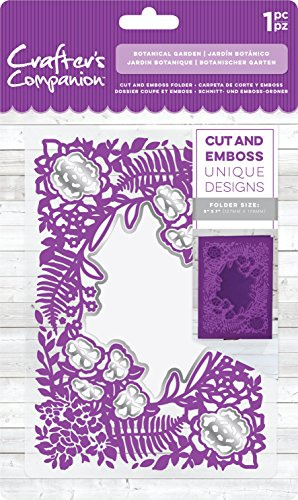 Crafter's Companion Cut And Emboss Folder Botanical Garden, Plastic, Transparent, 25 x 15 x 0.5 cm