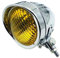 Retro Metall 60 Watt / 55 Watt Motorrad Kugelkopf Licht Lampe Scheinwerfer für Cruiser Chopper Cafe Racer Bobber (Chrom / Bernstein)