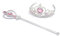 Kuzhi Frozen Elsa Krone Tiara und Zauberstab Set - Silber Herz Juwel (Hellrosa)