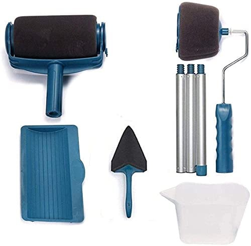 EN-223026 Rullo Pittore fai da te 8 pezzi, Rullo da Pittura,Paint con Serbatoio Integrato, Antigocciolamento, Non Sporca, Facile da usare
