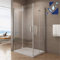 Duschkabine Eckeinstieg Falttür 120x100 x 195 cm Eckdusche 180º Faltbar & Klappbar Duschtür Duschwand Glas Duschtrennwand aus 6mm Sicherheitsglas (ESG) mit Nano Beschichtung | AQUABATOS