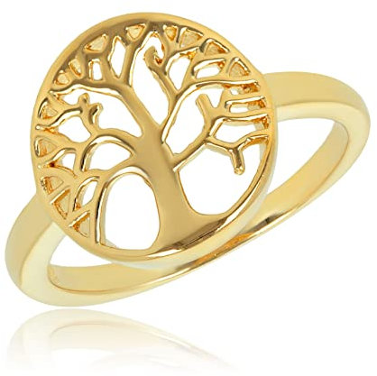 2Colors Bague plaqué Or Arbre de Vie - 56