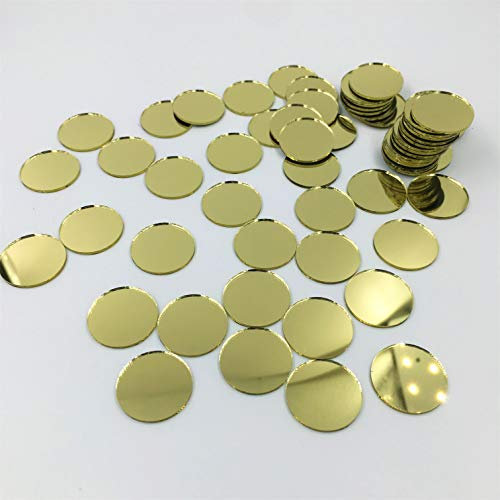 Runde Spiegel-Mosaikfliesen, 100 Stück, Durchmesser 2 cm