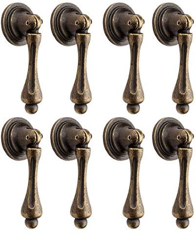 Paor Vintage Cabinet Knobs Drawer Handle Pull 8 Pack Decorative Bronze