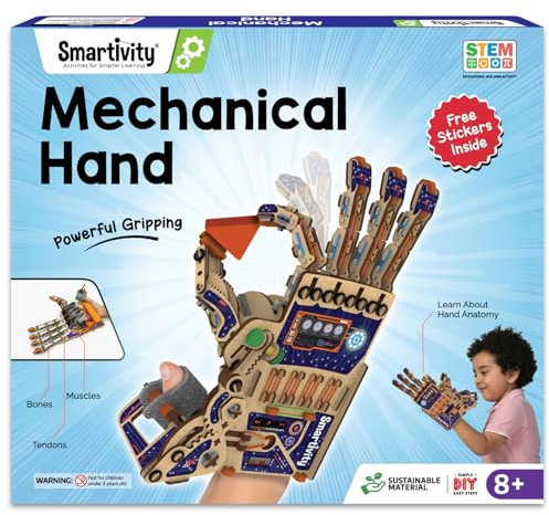 Smartivity Robotic Mechanical Hand Toy for Kids 8-10-12-14 Years Old 2024 Parents Choice Winner I Birthday Gifts for Boys & Girls DIY STEM Educational Science Toys for Kids 8,9,10,11,12,13,14