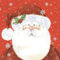 linoows 20 Servietten Weihnachten, Lustiger Weihnachtsmann mit Sternen auf Rot 33x33 cm