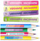 60 x Namensaufkleber Wunschname personalisiert je 4,5x0,6cm Aufkleber mit Kinder Name Beschriftung Schule Kindergarten Stifte Sticker (Nr. 30 Einhorn, Für schmale Oberflächen)