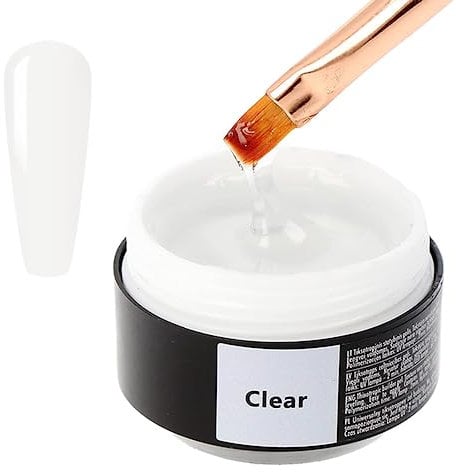 Sincero Salon Clear Gel Construction Ongle UV - Nail Extension Gel et Modelage - Gel UV/LED pour Protéger les Ongles Cassés - Renforcement - Nail Art Ongles - Manucure de Réparation -15ml