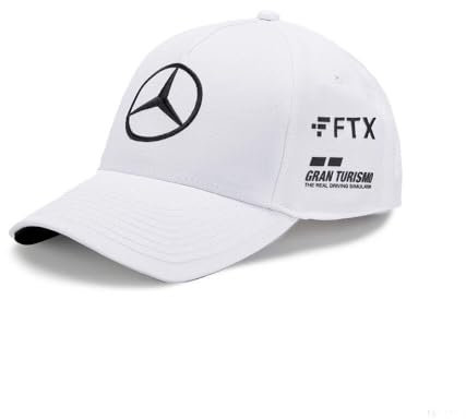 Mercedes AMG Petronas Formula One Team - Offizielle Formel 1 Merchandise Kollektion - Lewis Hamilton 2022 Team Kappe - Weiß - Erwachsene - Einheitsgröße