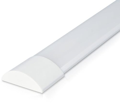 HOFTRONIC - LED Lichtleiste 30cm 10W Integrierte Röhrenlampe 6400K tageslichtweiß 1200lm Super Hell 30000h LED Langfeldleuchte 300x74x25mm (LxBxH) Deckenleuchten garagenbeleuchtung