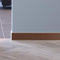 Porte Italiane, Zoccolino Battiscopa Passacavi in HDF, Resistente all'Acqua, Ideale per Pavimenti in Laminato, Ceramica e Resina, Prezzo/Quantità al Metro Lineare, Misura 12x90 mm, Noce Nazionale