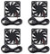Ventilateur 60mm, 4-Pack 5Volt 0.18A USB 60x60x10mm 6010 Brushless DC Computer CPU Heat Sink Cooling Cooler Fan 60mm x 10mm