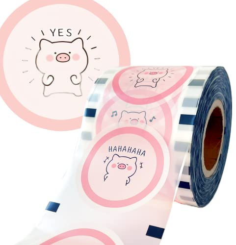 Cup Sealer Film 3275 PCS - Bubble Tea Cup Sealing Film 95 mm (3.74'') for PP Plastic Cups/Paper Cups… (PIGGY ICON)