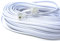 DRUT 20m RJ11 to RJ11 Telephone Landline Cable ADSL 6P4C Flat Lead High Speed BT Internet Broadband Male to Male Router Modem Phone Extension Wire 65ft White