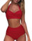 Sleeveless Swimming Shorts Womens Girls Swimming Cap Bikini Tops Raglan Sleeve Checkered Padded Swimming Costume Women Bikini Tops for Women UK Super Padded Push up Bikini