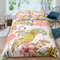 XPINGO Kinder Bettwäsche Flamingo 155x220 cm 3teilig Jungen und Mädchen 100% Mikrofaser Sommer Weiche Winter Warm Bettbezüge 3D Tropische Blumen Bettbezug mit 2 Kissenbezüge 80x80 cm