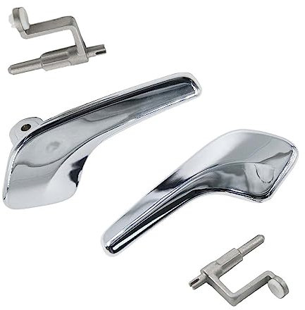 cantondz 13297813 13297814 2xTürgriff Vorne Links Rechts Innen Innentürgriff Chrom mit Zugstange Kompatibel mit Opel Corsa D 2006-2014