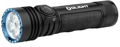 OLIGHT Seeker 4 Pro 4600 High Lumens Rechargeable Torch USB-C Holster or Magnetic Charging, Powerful Bright Flashlight for Emergencies, Camping, Searching (Neutral White (4000K~5000K), Black)