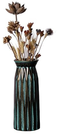 Bronze Antike Vase, 30,5 cm Vintage Glasvase Rustikaler europäischer einzigartiger schicker Stil für Tischplatte, Küche, Büro, Wohnzimmer Dekoration
