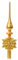 zeitzone Christbaumspitze Eisstern Gold Echt Glas Weihnachtsbaumspitze 31cm