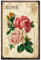 CREATCABIN Panneau Métal Vintage en Forme Fleur pour Jardin,Plaque de Peinture Rétro en Fer,Décoration Murale,Art Mural Rose,Panneau Décoratif Suspendre pour Ferme,Campagne,Cuisine,Maison,30x20cm