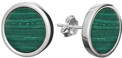 miyou – Silberne Ohrstecker mit Stein – Stecker – Silber 925er – Damenohrringe für Frauen und Mädchen – Steckverschluss – Rhodinierter Schmuck