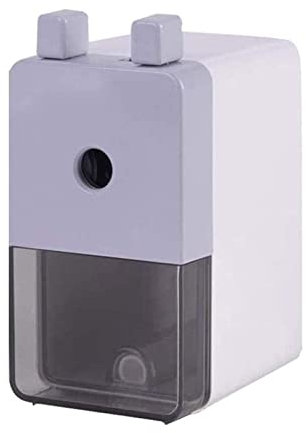 Sacapuntas Bleistiftspitzer, grau und weiß, manueller Bleistiftspitzer mit stärkerer Spiralklinge zum schnellen Anspitzen für 6,5–8 mm Buntstifte, farbige Make-up-Stifte, Klassenzimmer-Stifte
