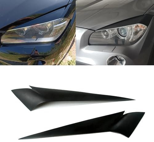 TAKENE Scheinwerfer Augenbraue für BMW X1 E84 2009 2010 2011 2012 2013 2014, Augenbrauen-Abdeckungs Scheinwerferblenden Schutz und Dekoration Ersatz