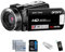 ORDRO Full HD 1080P 30MP Camcorder 18X Digital Zoom IR Night Vision YouTube Video Camera 3.0 270° Rotating Screen with 16GB Card & 2 Batteries Vlogging Camera (Black)