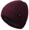 Wmcaps Wintermütze Herren, Beanie Herren mit verdicktem Fleece Futter, Unisex Klassische Mütze mit Bündchen Elastische und weiche Wollmütze Herzerwärmendes Geschenke für Männer Frauen, Burgunderrot