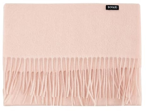 Bovari Kaschmir Schal Damen – 100% Kaschmir/Cashmere – Premium Qualität – 180 x 31 cm - viele Farben (Rosa/Zartrosa)