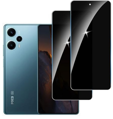 LYPHPE 【2 Piezas】 Protector Pantalla Privacidad para Poco F5,Cristal Templado Anti Espía,Anti-Espía Vidrio Película,9H Dureza,Anti-Arañazo,Sin Burbujas,Privacy Screen Protector