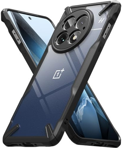 Ringke Coque Compatible avec OnePlus 13 5G [Fusion-X] Antichoc Protection [Militaire Défense] Résistant aux Rayures Polycarbonate Solide Rigide TPU Bumper pour Coque OnePlus 13 - Black
