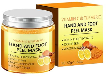 Hand- und Fußpeeling, feuchtigkeitsspendendes Peeling-Handwachs, nährendes Peeling, trockene, raue Haut, Handpflege, Peeling, Handpeeling (gelb) Unj412 (Orange, 5x5cm)