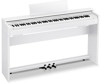 Casio CELVIANO AP-S200WE Digital Piano Console AP-S200 with 88 Weighted Keys, 19 Tones, 40W Speaker System, Bluetooth/MIDI Audio, USB, White Finish