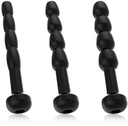 Roluck Harnröhren Dilatoren Set für Männer, Silikon Katheter Harnröhre Penis Plug, Mehrere Größen Prostata Massage SM Sexspielzeug für männer, Harnröhre Katheter Perlen (3er Set)