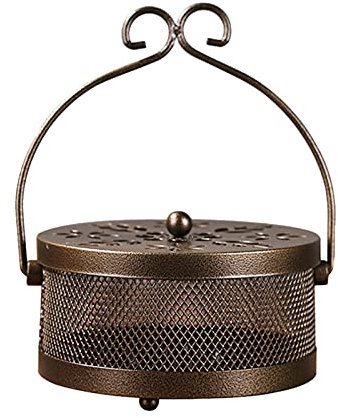 TFixol Porte-encens anti-moustiques avec couvercle Bronze